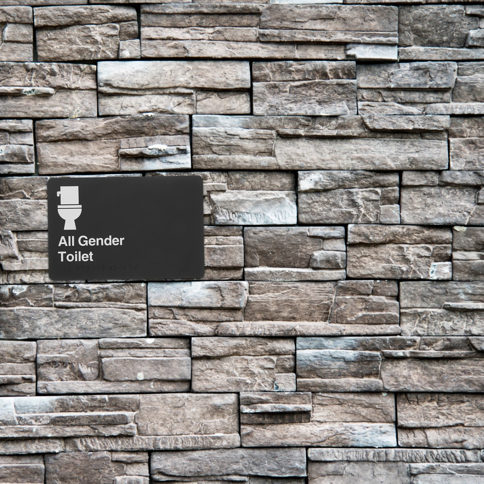 

Multifunctional All-Gender Restroom Sign Braille Unisex Bathroom Signage ABS High Visibility Toilet Signboard for