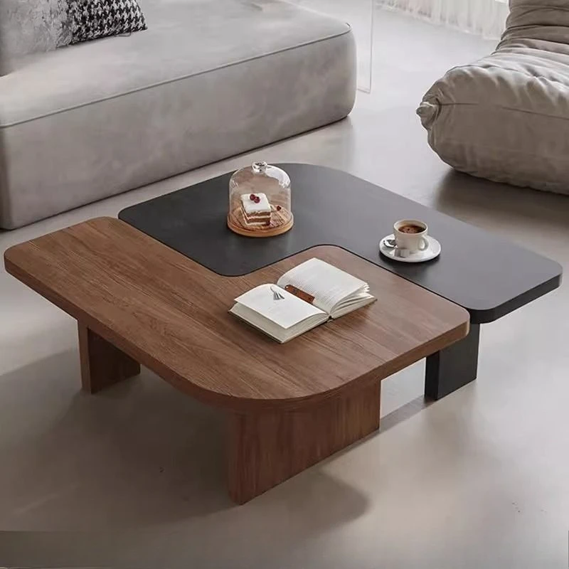 

New creative minimalist wabi-sabi wind special-shaped coffee table irregular free combination small apartment household