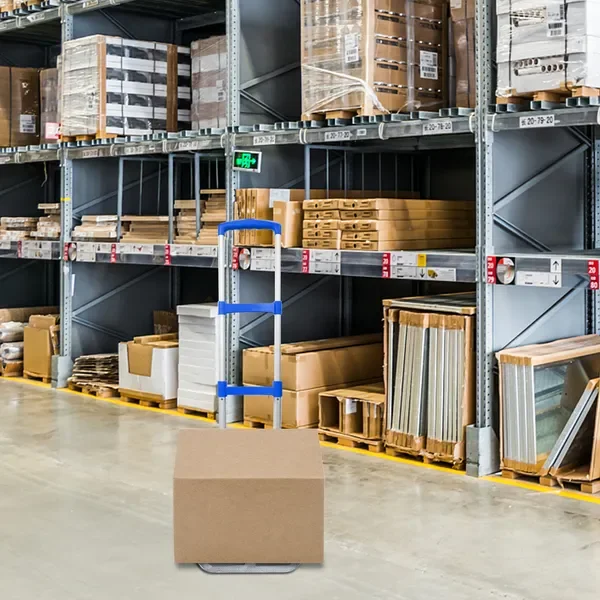 Portable Folding Collapsible Cart Dolly Push Truck Trolley Blue