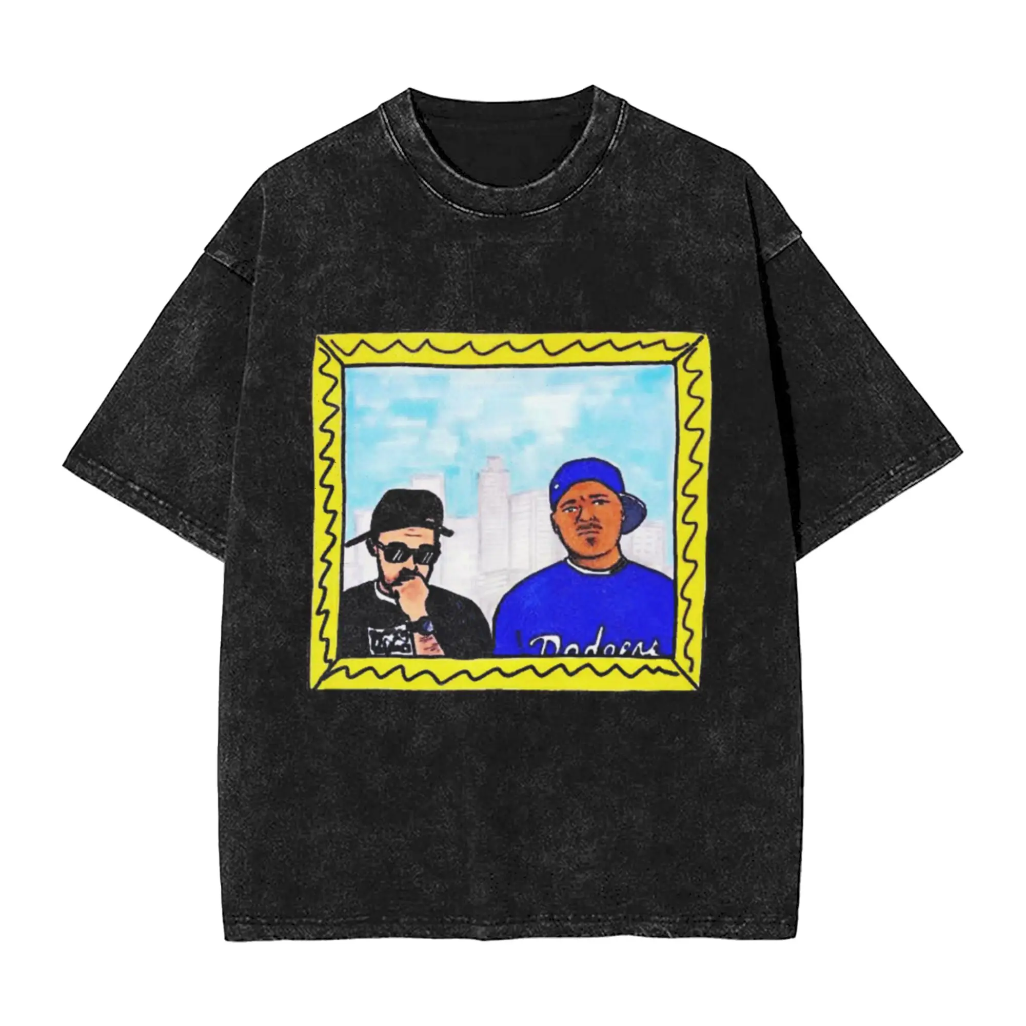 People Under The Stairs Classic Chic A T-Shirt Oversized Short Sleeve Men's Women's Cotton Tees Tops
