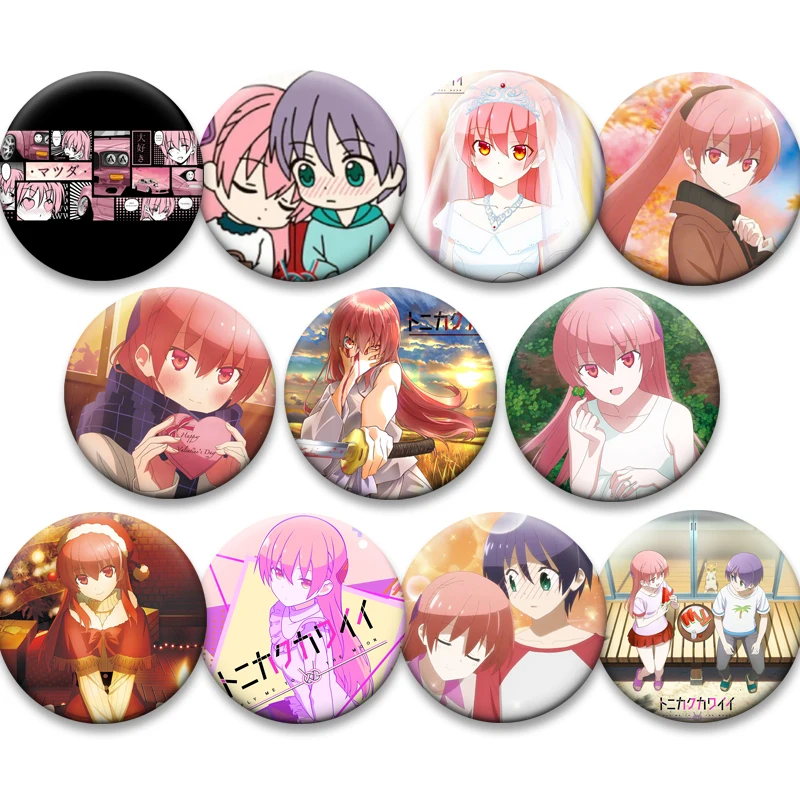 Аниме Tonikaku Kawaii броши для рюкзака аксессуары Tsukasa Yuzaki Nasa мультяшный значок круглые булавки для лацканов ювелирные изделия подарки