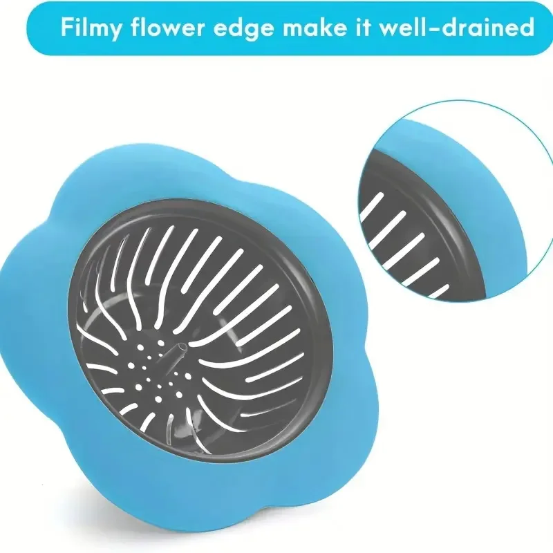 2pcs Silicone Kitchen Sink Strainer - Anti-Clog Drain Filter Net - Stopper for 4.5 Inch Diameter Drains Prevents Clogs and Block