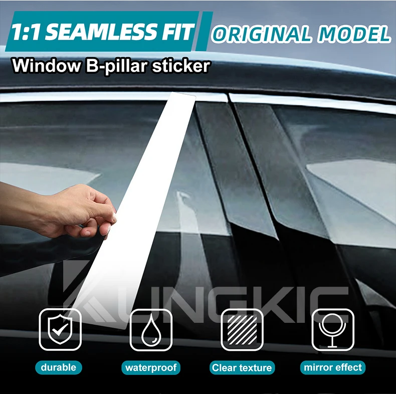 Für Seat Leon MK3 2013 2014 2015 2016 2017 2018 2019 2020 Autofenster Türsäule B C Säule Post Trim glänzend schwarz PC Aufkleber – Detail 5