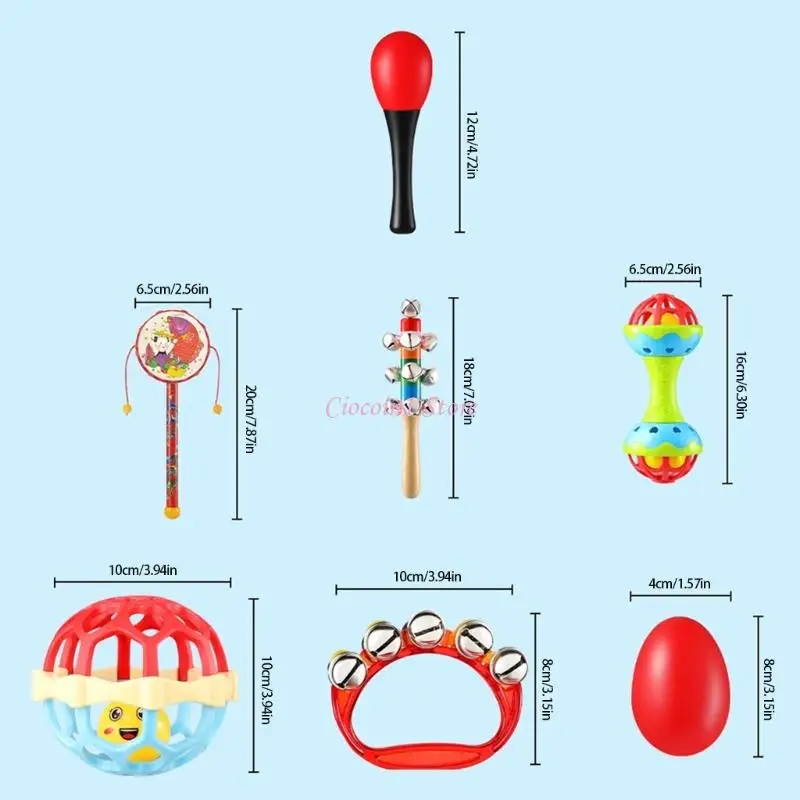 Y1ub Interactive Baby Development Toy Hammer Musical Rattle Percussion Zestaw zabawki