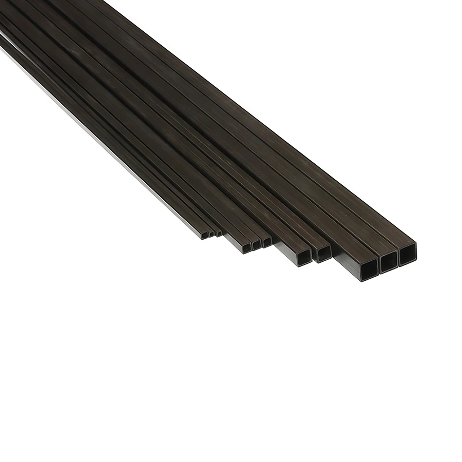 10PCS Carbon Fiber Square Square Interior 2mm 3mm 4mm 5mm 6mm 8mm 10mm OD x 500mm Lightweight High-Strength for DIY UAV& Models
