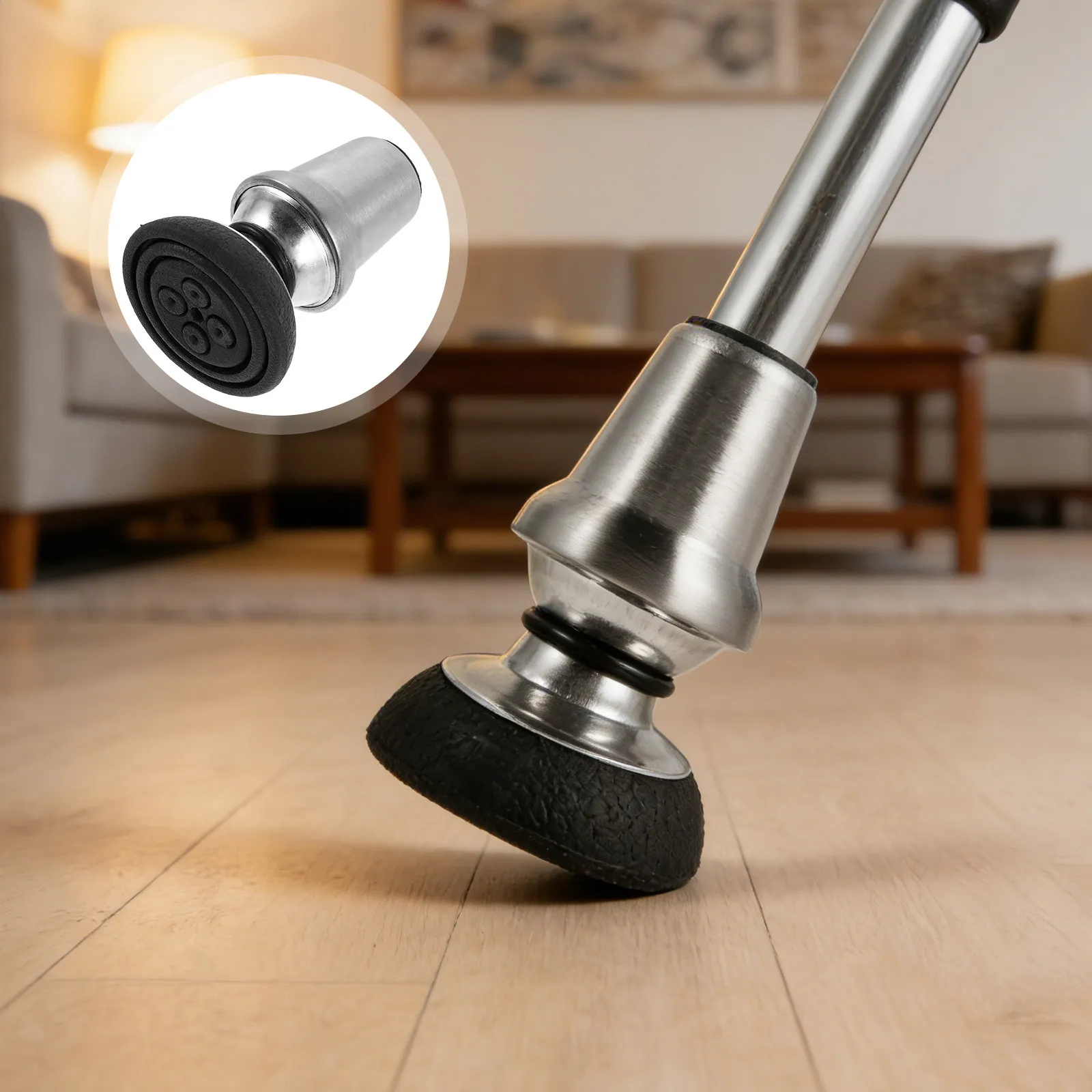 

Универсальный наконечник для костылей с вращением на 360 градусов, гибкий, с нескользящей резиновой заглушкой, для подмышечных костылей, с подшипником из нержавеющей стали