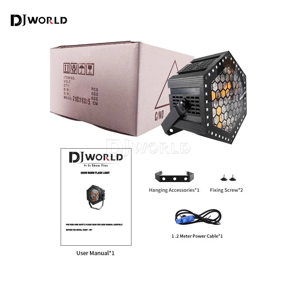 -280W RGBW LED luz Retro DMX512 etapa luz intermitente DJ sonido fiesta baile Club Disco efecto de escenario