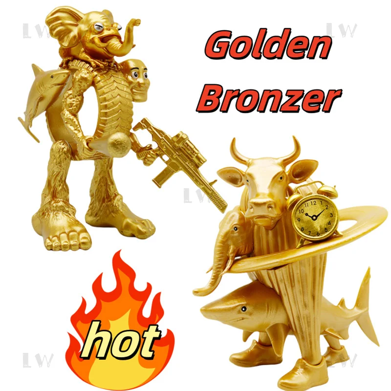 شخصيات ذهبية إيطالية من Brainrot Tung Tung Sahur Tralalero Tralala Bombardino Crocodilo Shimpanzini Bananini Fusion Model هدية #3