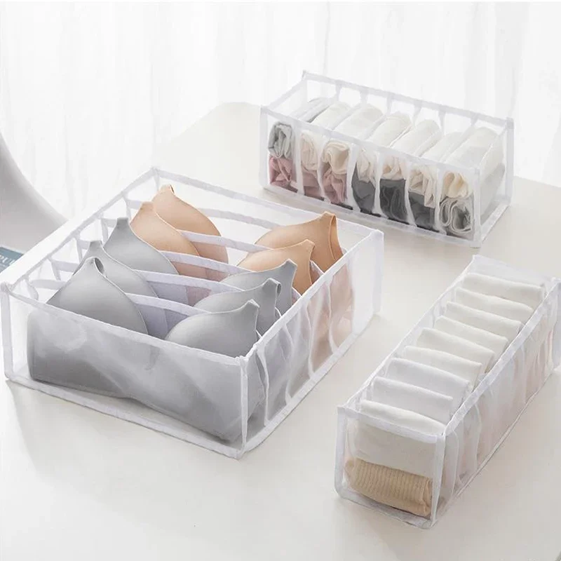 Underwear Storage Box Fabric Drawer Divider Organizer Wardrobe Storage Box Underwear Finishing Box Bra Socks Storage Organizer