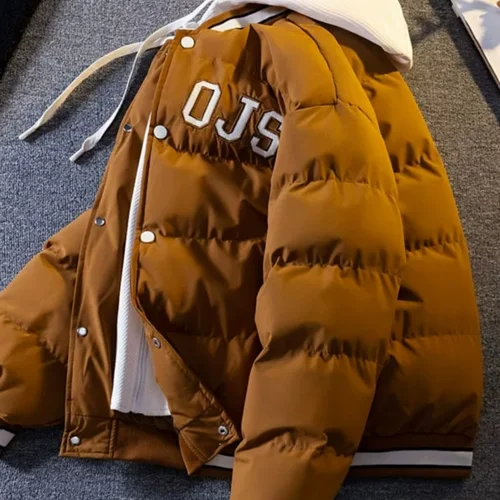 남성용 야구 칼라 짧은 루즈 단색 재킷, 비즈니스 캐주얼 얇은 코트 트렌드, 2024 용수철 가을 신상 