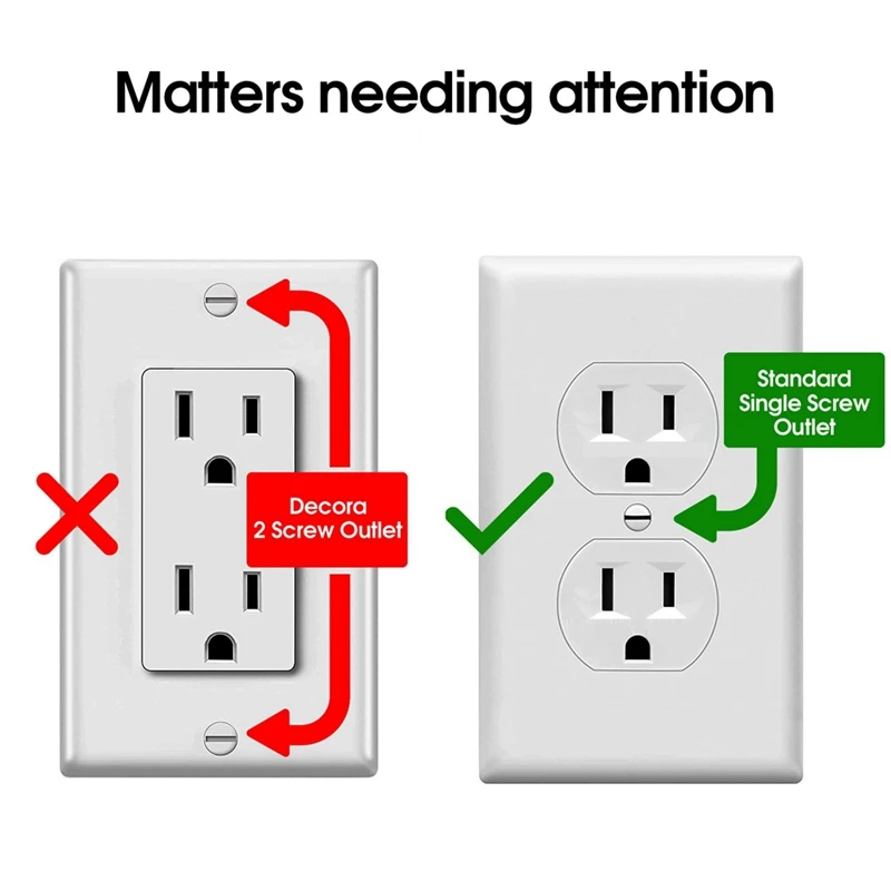 6-Pack Safety Self-Closing Outlet Covers, Wall Socket Plate Automatic Sliding Cap Cover For Child Proofing Outlets