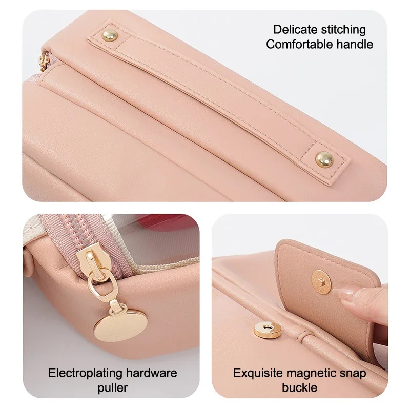 Portátil dobrável pincéis de maquiagem ferramentas cosméticas organizador saco cosmético com vários compartimentos viagem bolsa de armazenamento de higiene pessoal