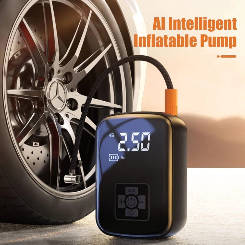 Wireless Air Compressor Portable Universal Electric Air Pump Tire Sensor Mini Inflatable Treasure for Car Motorcycle Basketball