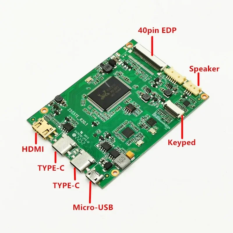 Edp Tipo-C Uma Linha Passar LCD Driver Board, Painel Controlador Board, Kit DIY, 30 Pin, 15,6 ", LP156WF6-SPP2, 1920 × 1080, EDP