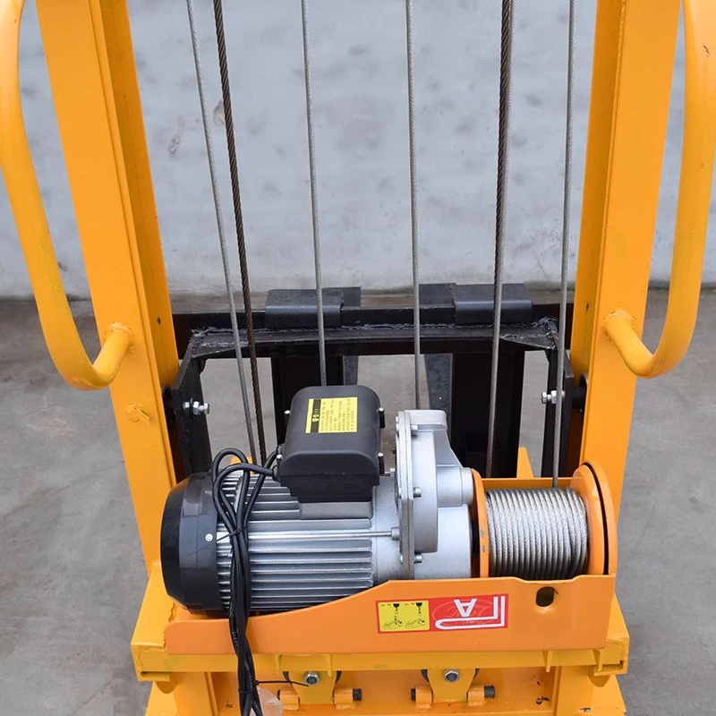 Electric forklift 1T/2T loading and unloading stacker Lifting push 1.6M stacker 220V micro electric hoist