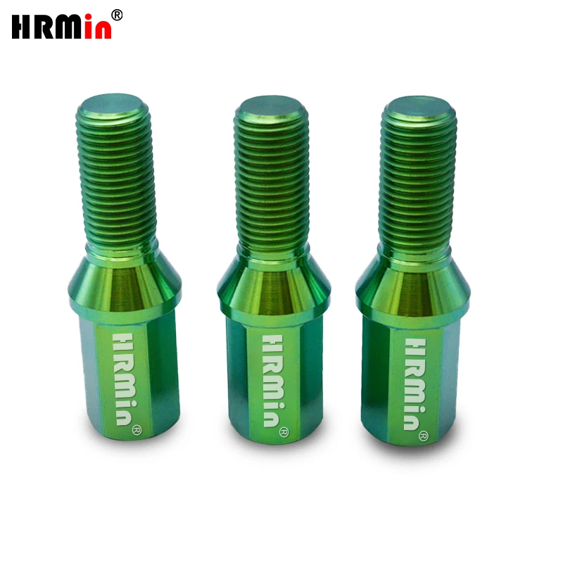 

HRmin Extended 17mm Hex Cone Seat Gr.5 Titanium Alloy Automobile Vehicle Car Wheel Bolt for BMW MINI ROLLS ROYCE M14x1.25x28mm