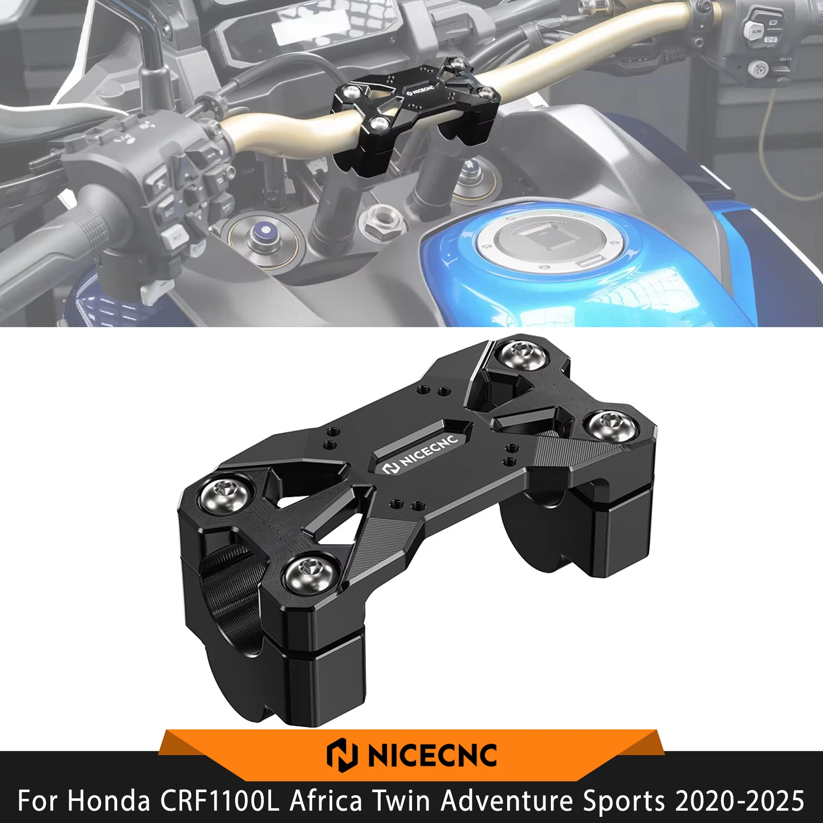 

For Honda CRF1100L Africa Twin 2020-2025 2024 Motorcycle Handlebar Riser 25mm For Honda CRF1100L Africa Twin Adventure 2020-2025