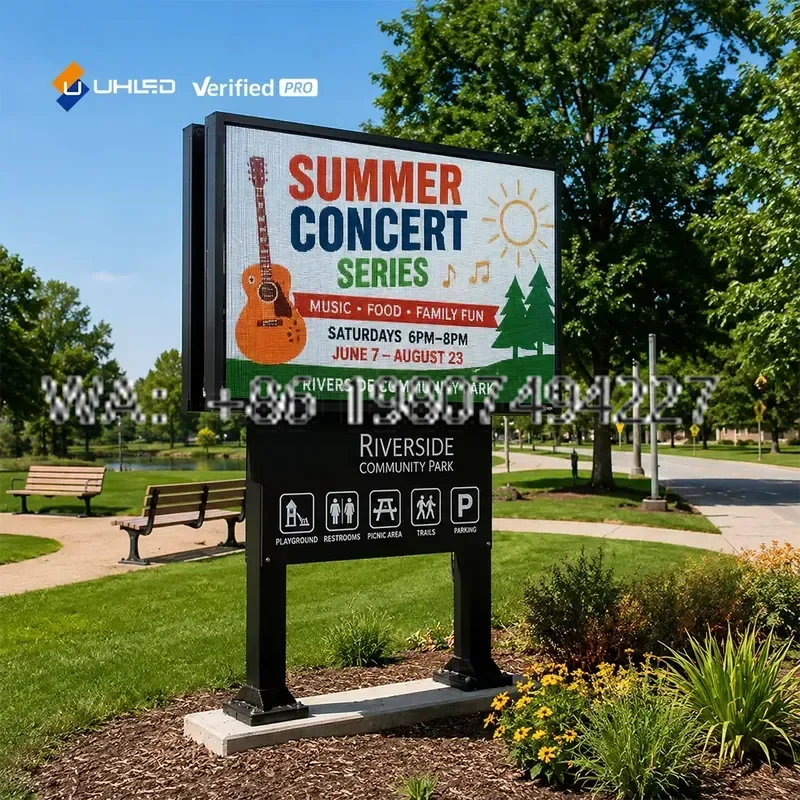 for UHLED P4 LED Display Screen Aluminum Cabinet ETL Certified Common Cathode Outdoor Advertising for Urban Plaza Media