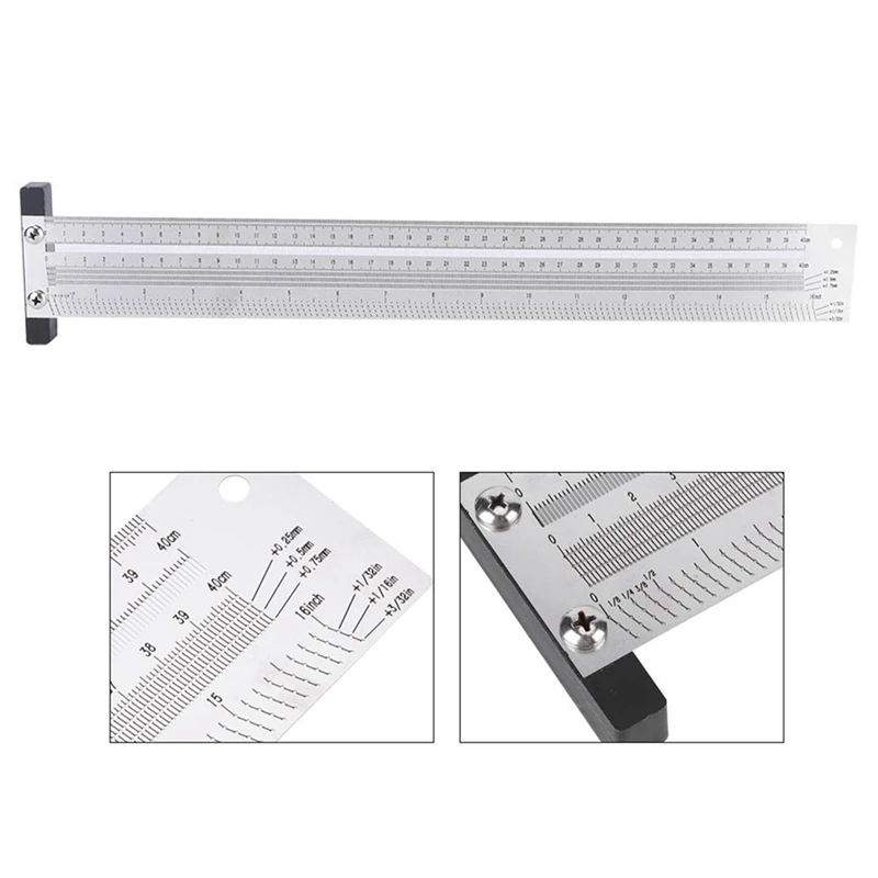 Règle de marquage Ultra précision, Version métrique en acier inoxydable, règle de traçage pour le travail du bois, jaugeage du carré en T de haute précision, meilleure vente
