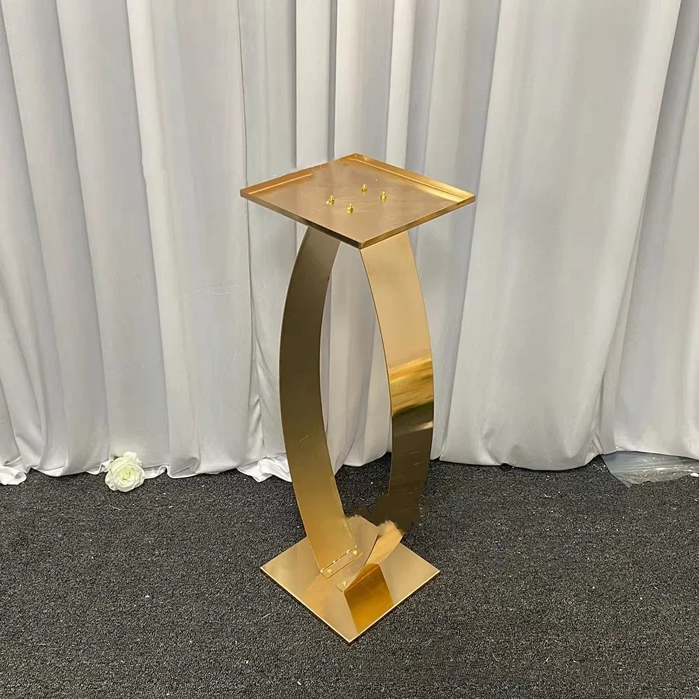 2-10 Stück Metall-Szenenornamente, Acryl-Blumendekorationen, hochwertiger galvanisierter Gold-Präsentationsständer – Detail 5