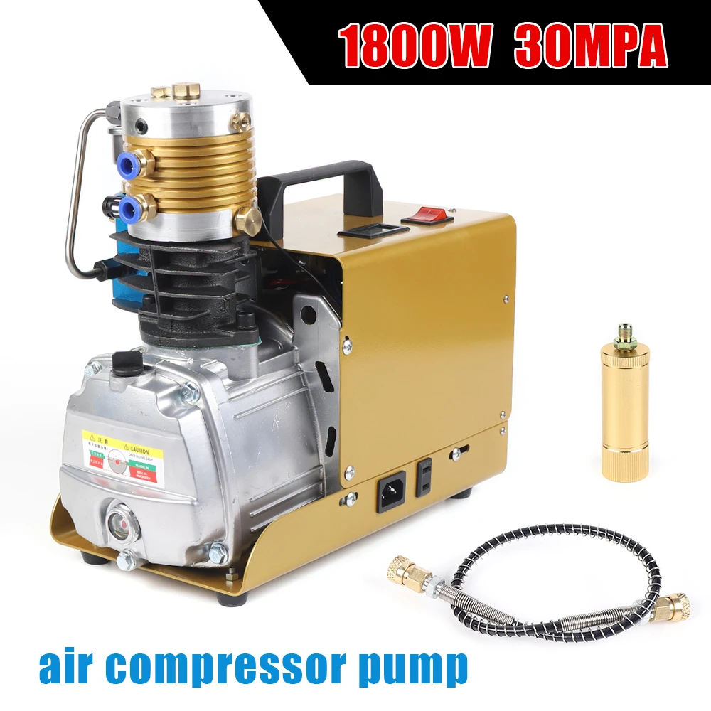 Automatic Air Compressor 4500PSI 300Bar High Pressure Air Pump High Pressure Air Pump for Car Industrial Diving Bottle