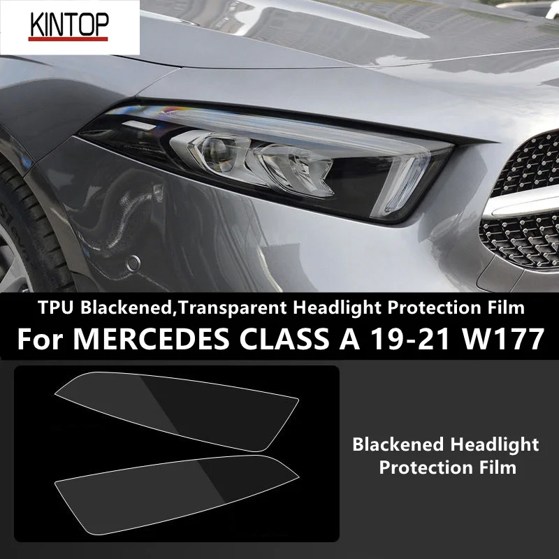 

Затемненная прозрачная защитная пленка для фар MERCEDES Class A 19-21 W177 TPU, защита фар, модификация пленки