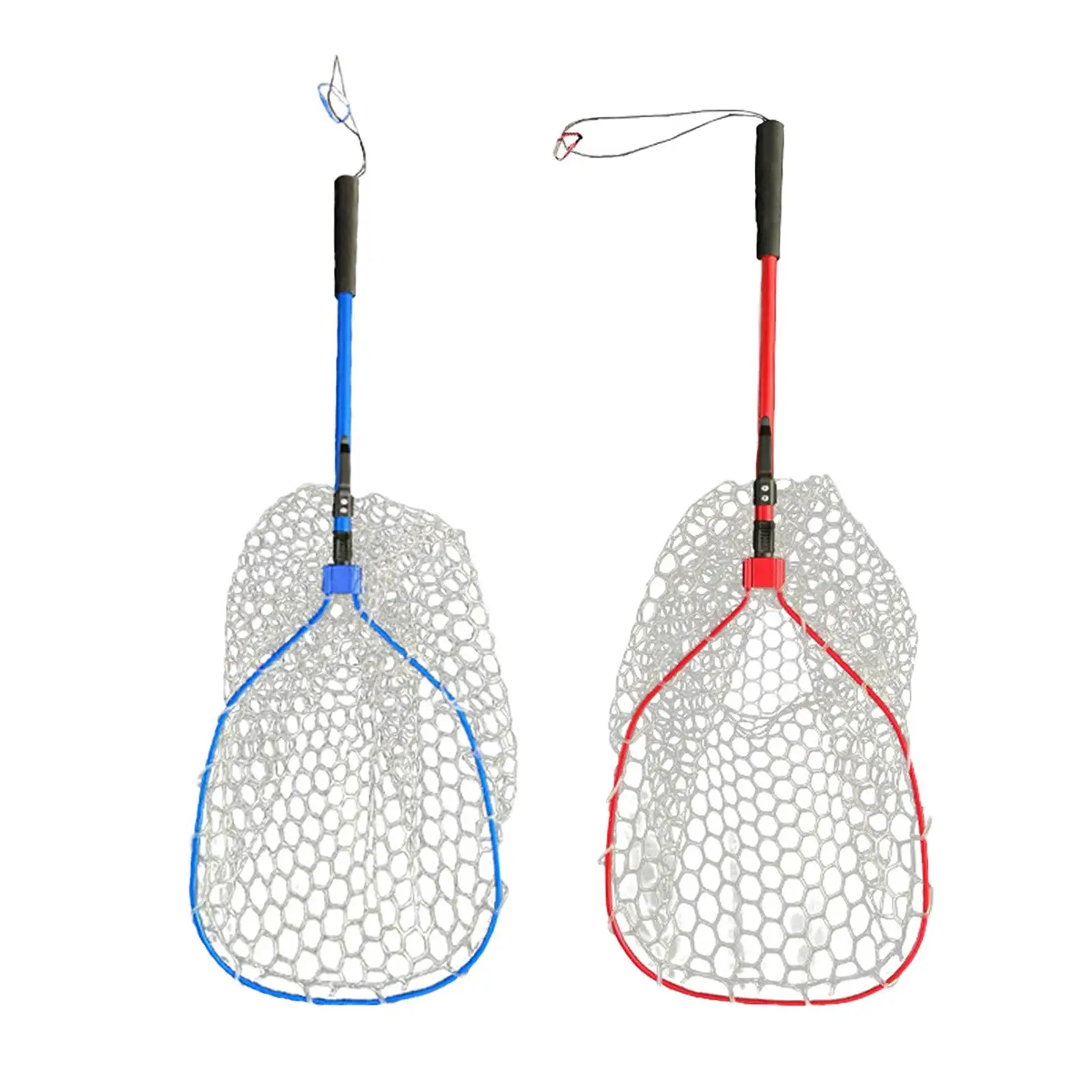 Fishing Mesh Net Fishing Net Fishing Tool Non Slip Grip Hand Net Folding Landing