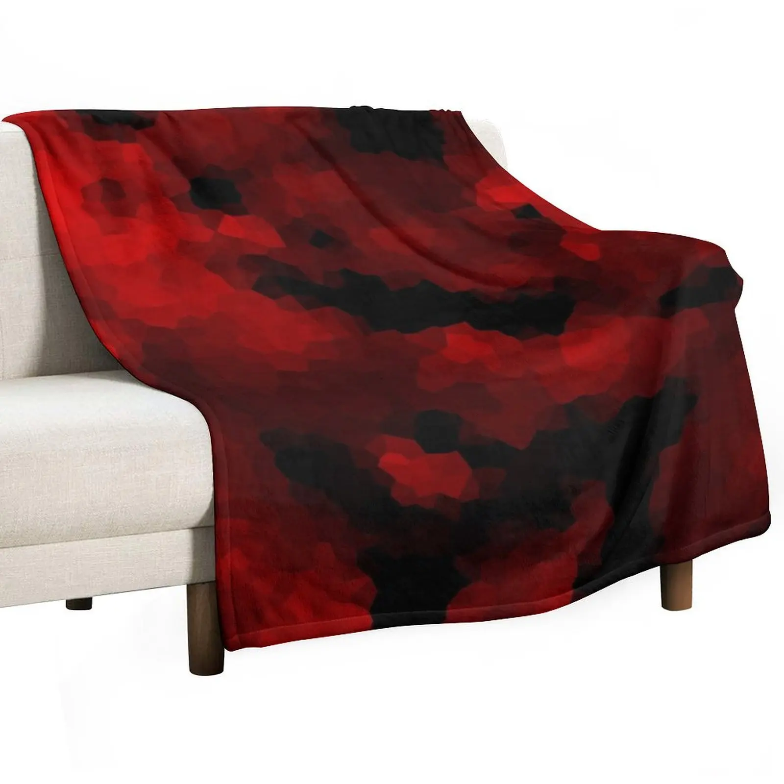 

Black red polygonal background Throw Blanket Flannels for babies Heavy for sofa Blankets