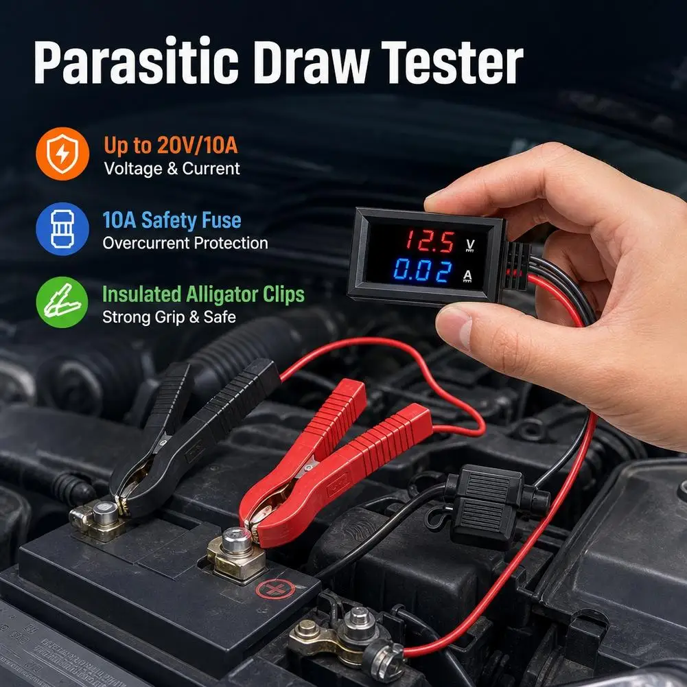 Car Leakage Detector With Display Etector Current Leak Finder Tool For Vehicle Electrical Diagnostics SUV Truck