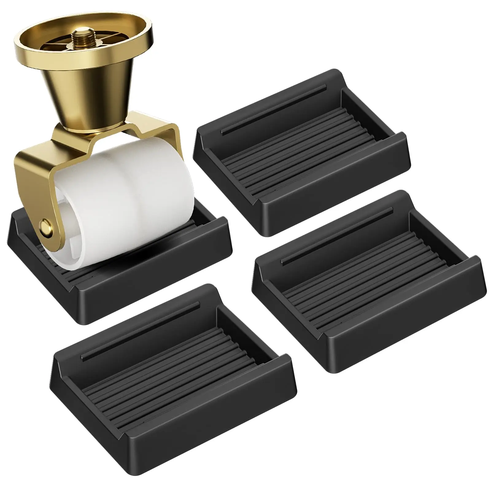 Office Chair Wheel Stopper Furniture Caster Cups Hardwood Floor Protectors Anti Vibration Pad Chair Roller Feet Anti-Slip Mat
