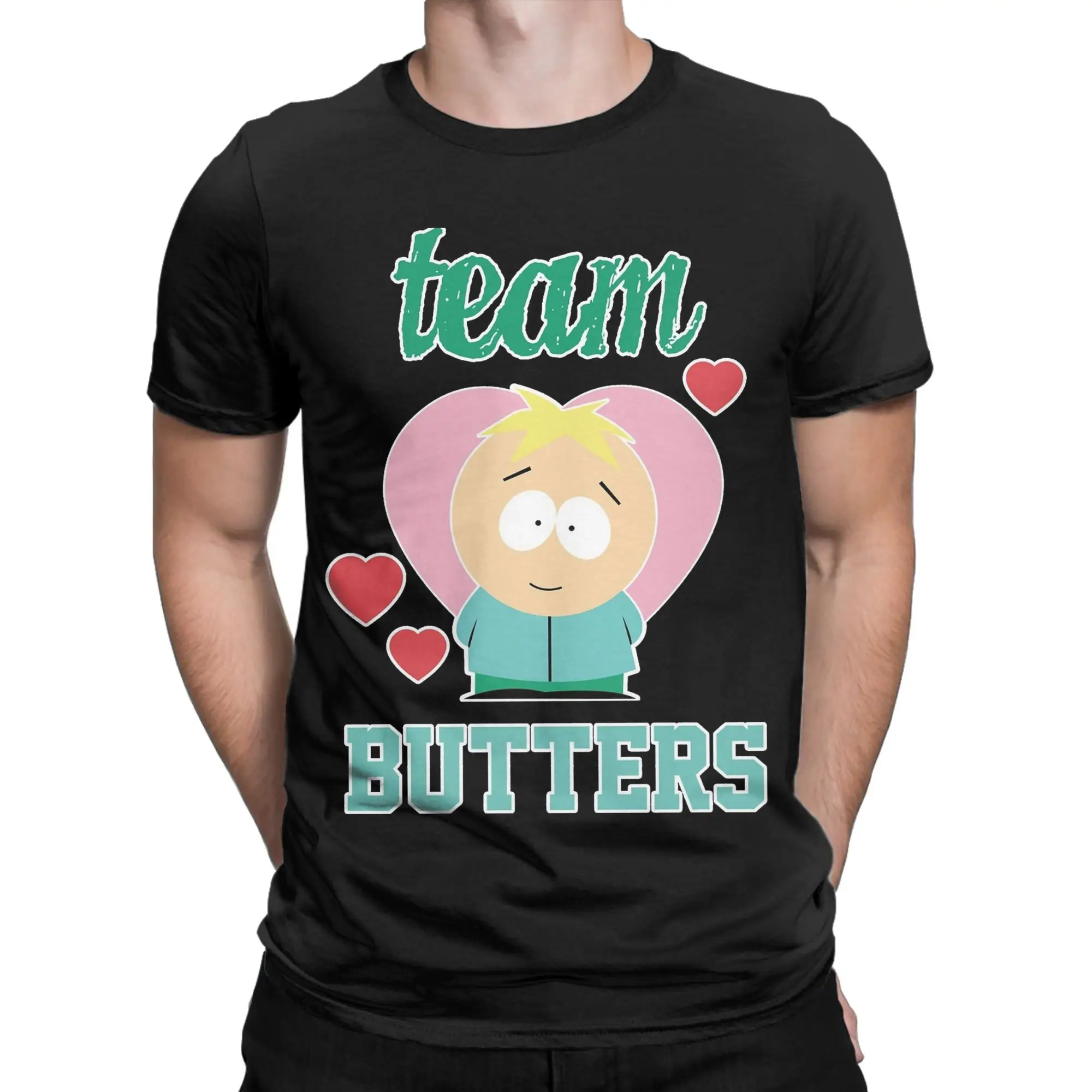 Southparks TEAM BUTTERS T Shirt Men Women's 100% Cotton Vintage T-Shirts Round Collar  Tees Short Sleeve Clothes Gift Idea