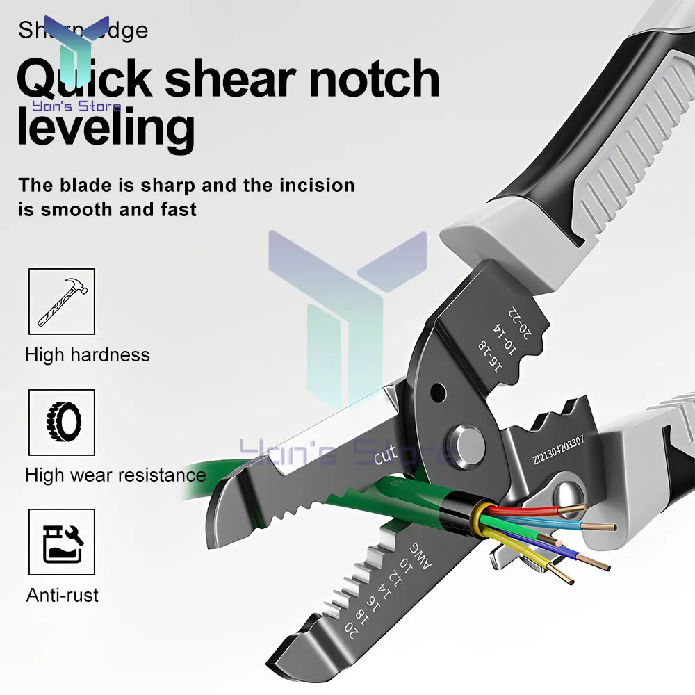 Multifunctional Wire Stripping Pliers/scissors Electrician Cable Cutting Terminal Crimping Splitting Winding Line Hand Tools