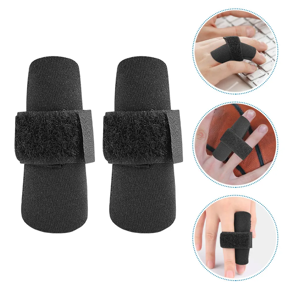 

2pcs Finger Guard Straps Size Outdoor Basketball Injury Prevention Elastic Supports Wrap Bands Sports Gaming finger