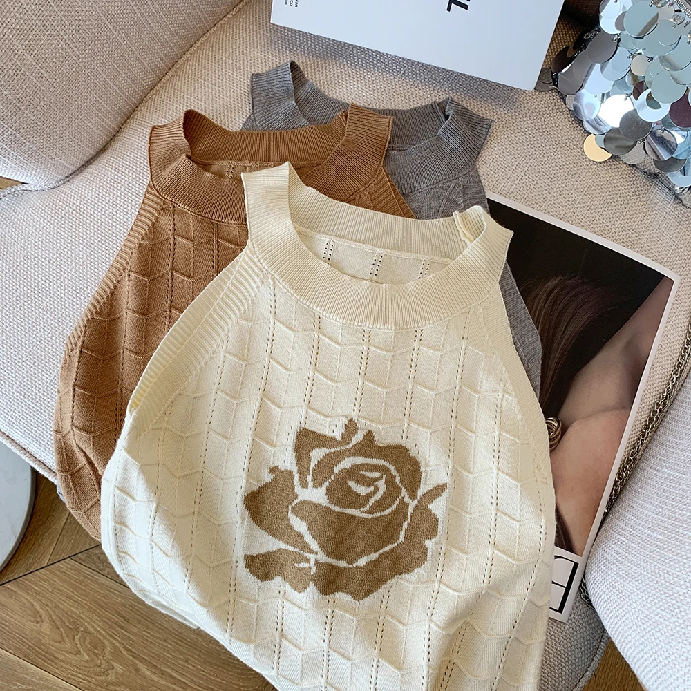YuooMuoo Chic Mode Gestrickte Tops Frauen Marke Stil Dünne Elastische Sommer Pullover Tops Streetwear Dame Outfits Camis Tanks