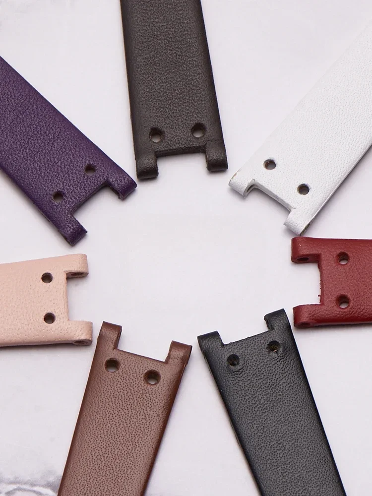 جلد طبيعي دائم مقاوم للماء حزام (استيك) ساعة النساء ل آن كلاين AK 2156 2157 Ak2618rgbk استبدال حزام ساعة اليد الأصلي 12x6mm #4