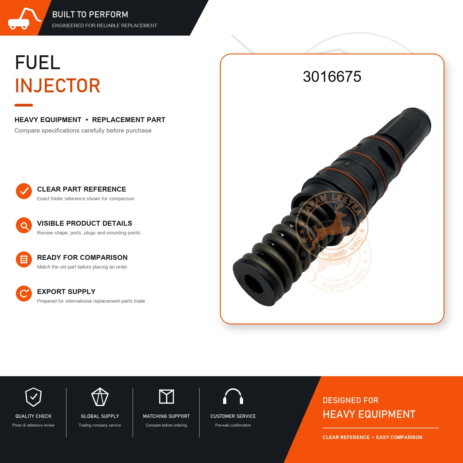 PT Fuel Injector 3016675 for K19 KTA19 Diesel Engine Replacement
