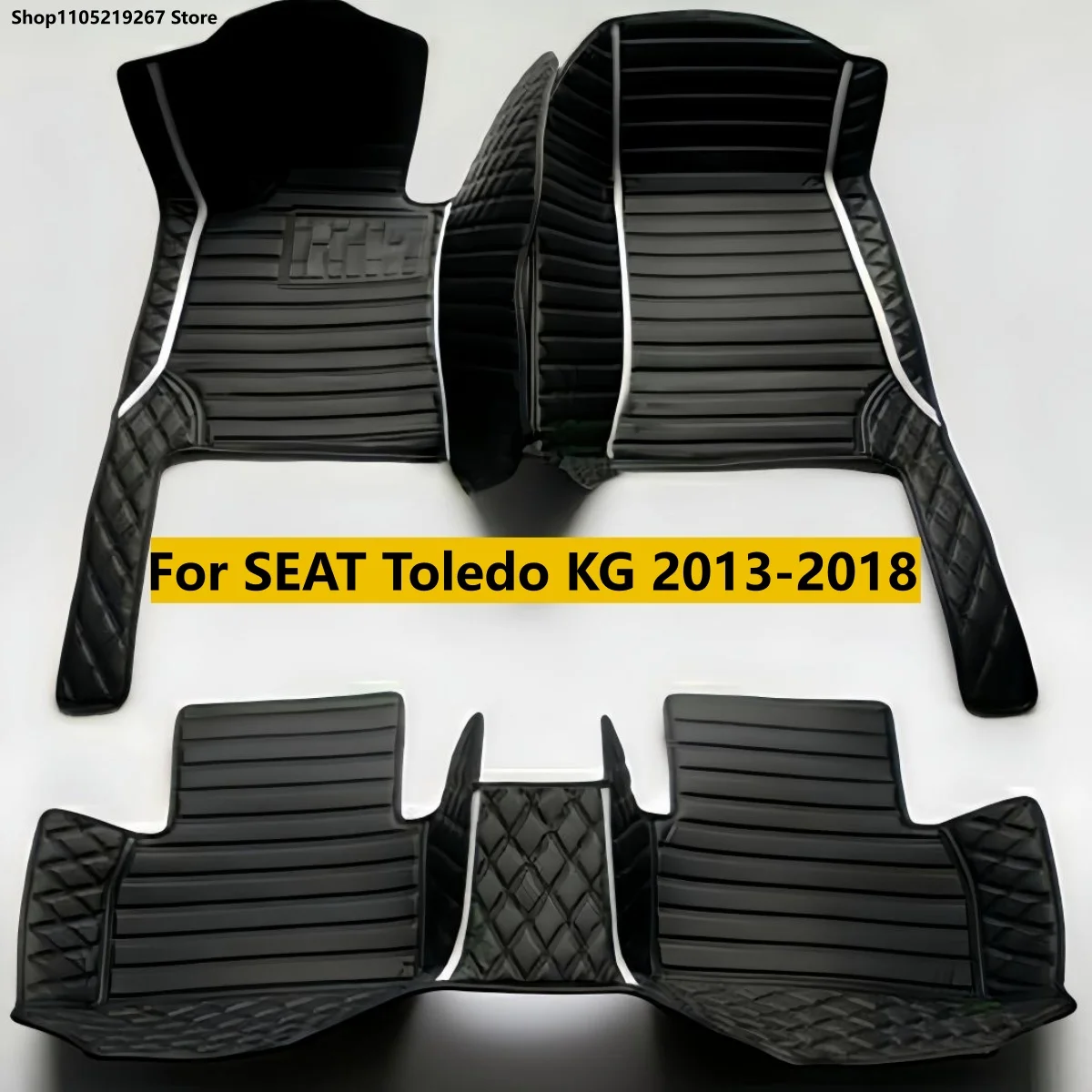 

Auto Floor Mats For SEAT Toledo KG 2013 2014 2015 2016 2017 2018 Floor Mats For Cars All Weather Waterproof Full Set