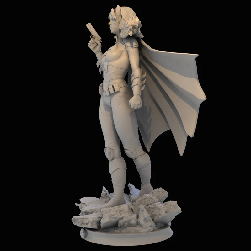 1/24 Scale 75mm Miniatures Wargame Resin Figures Model Kit Encanto Batgirl Superhero Unassembled and Unpainted StatuettesToys