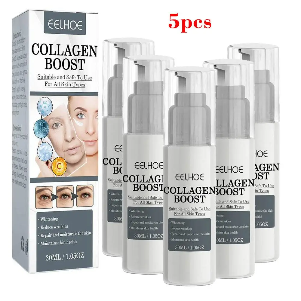 

5 Bottles Quickly Anti Wrinkle Cream for Women Facial Collagen Boost Serum Unisex Anti-Aging Cream Rejuvenecimiento Facial Serum