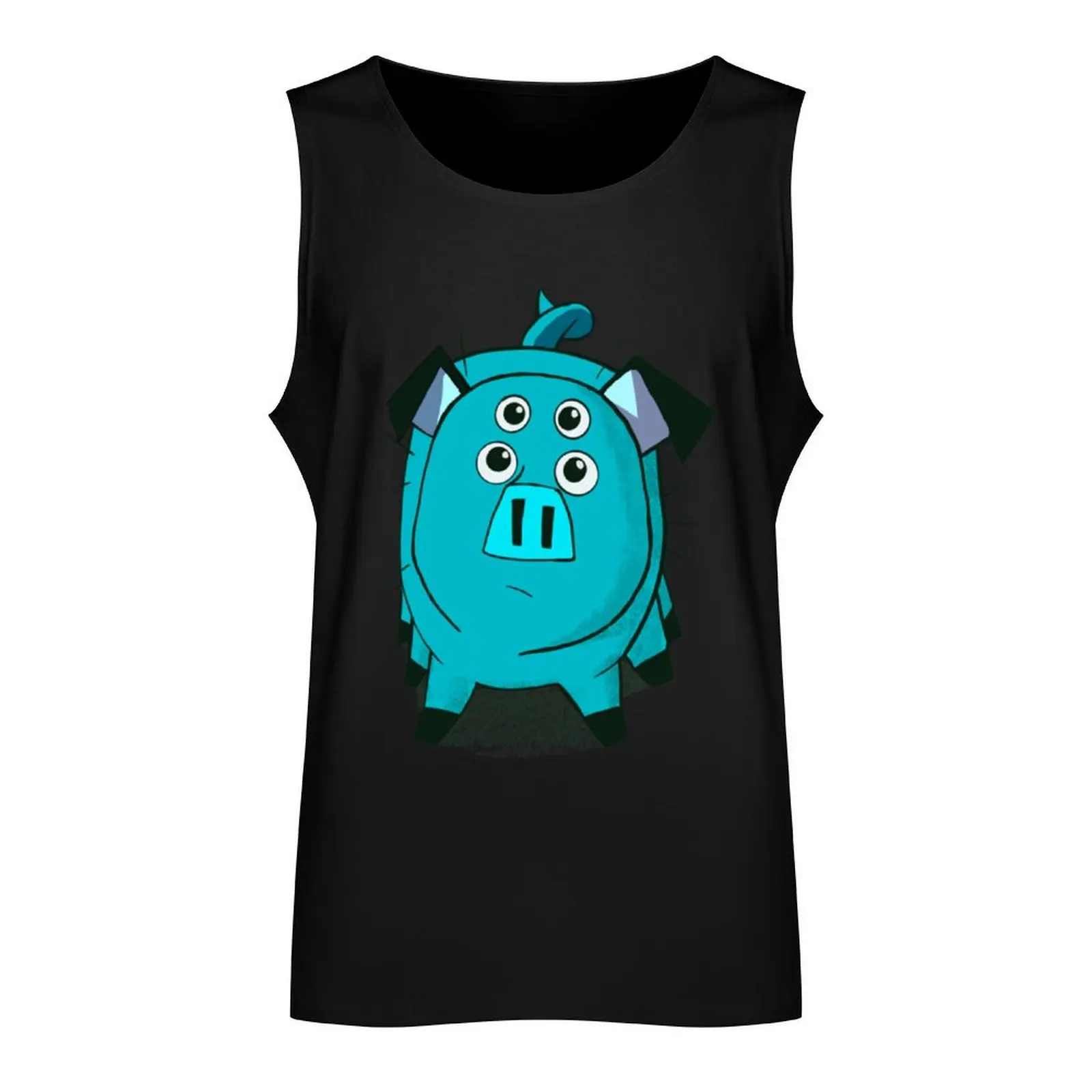 KIPO friend squad rabbit pig Tank Top bodybuilding t shirt Man gym clothes