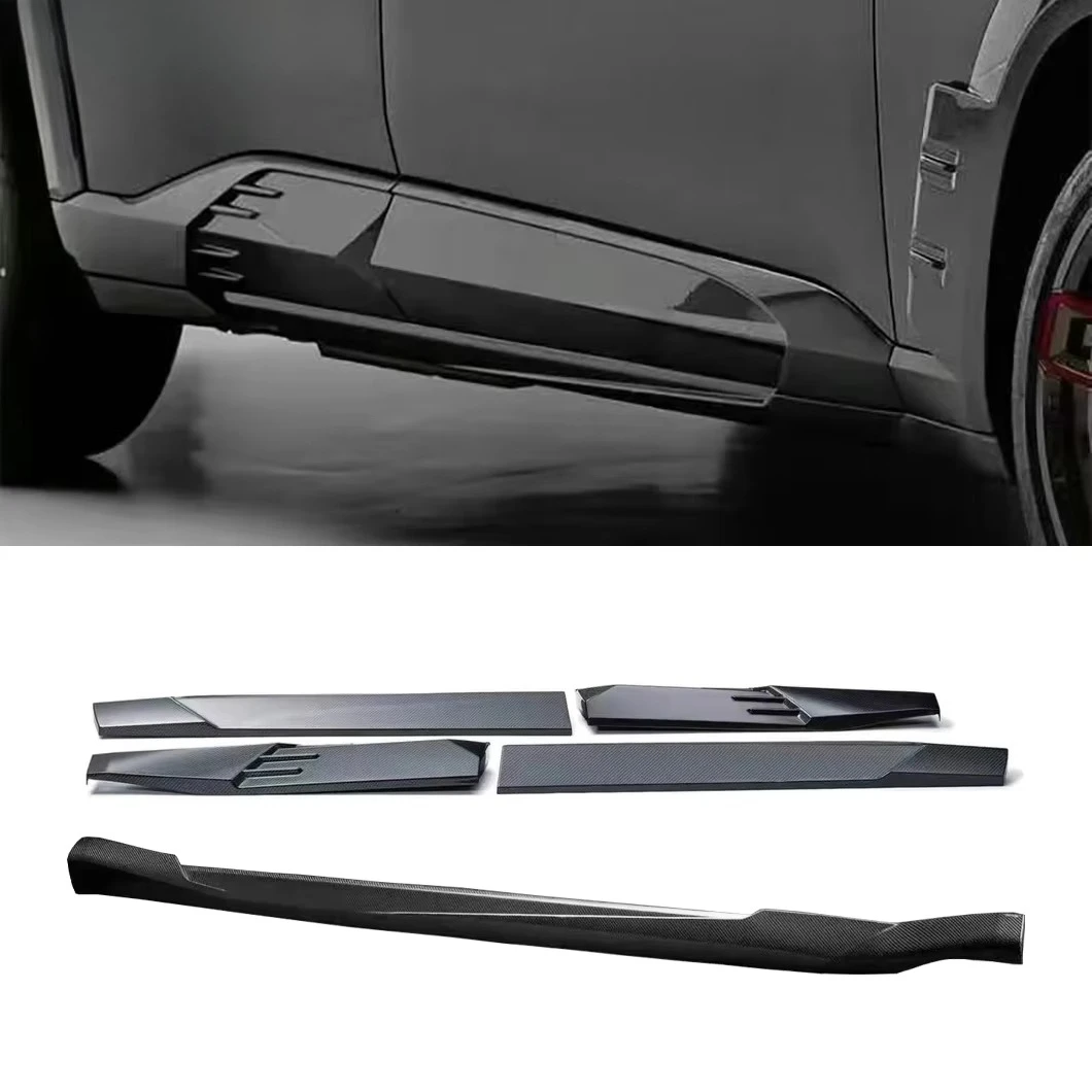 PU Carbon Wholesale Dry Carbon Fiber Side Skirts Door Moldings for  XM G09 LD Type Side Bumper Lower Lip Door Trim Body Kit