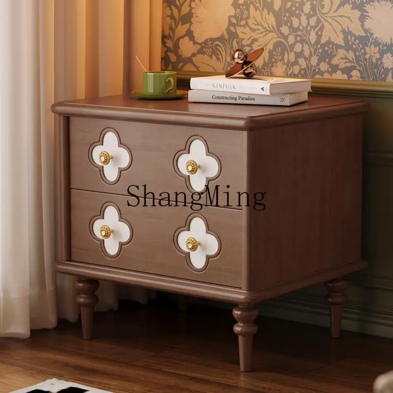 

CL antique locker low cabinet bedside table retro bedside table solid wood small locker