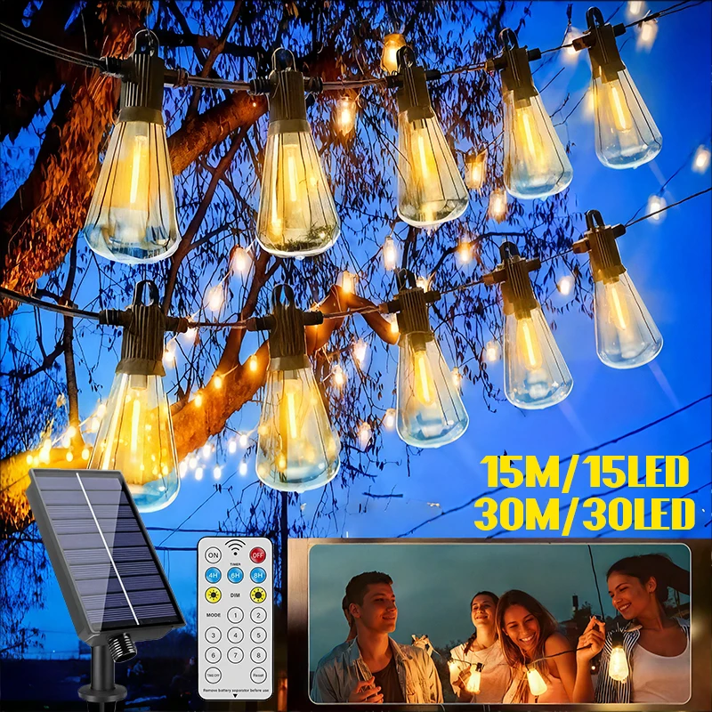 

Солнечные гирлянды 30 светодиодов, небьющиеся, автоматические, от заката до рассвета, уличные, водонепроницаемые, для сада, патио, двора, двора, вечеринки, Рождества