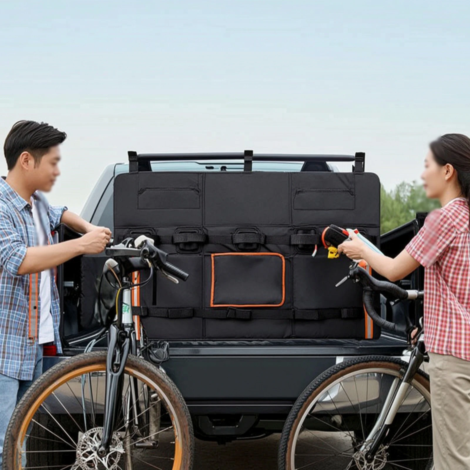 Truck Tailgate Protection Pad Padded Tailgate Bike Pad Safeguarding Rectangular for Cyclists, Cycle Transport, Trail Trips