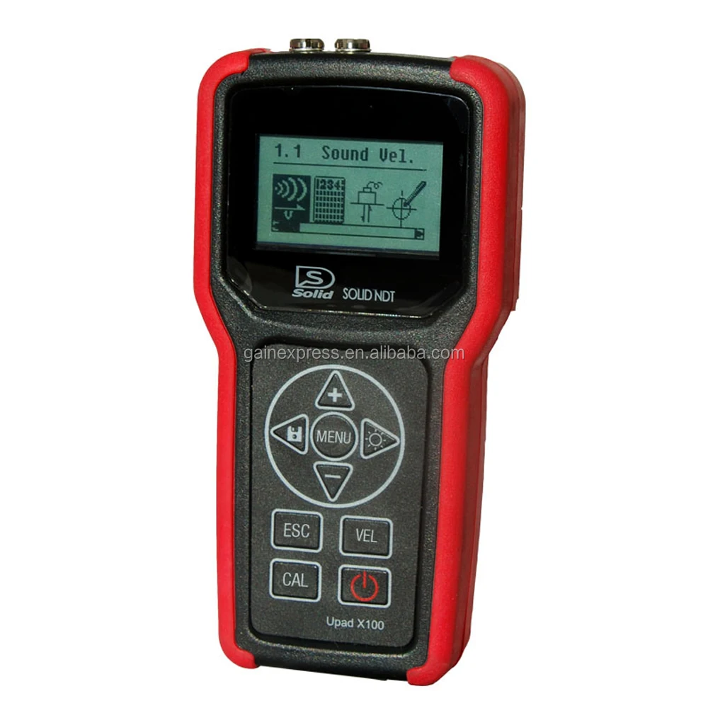 UItrasonic Thickness Meter Portable Thickness Gauge 0.75-400mm X100 For Steel, Cast Steel, Aluminum, Plastic