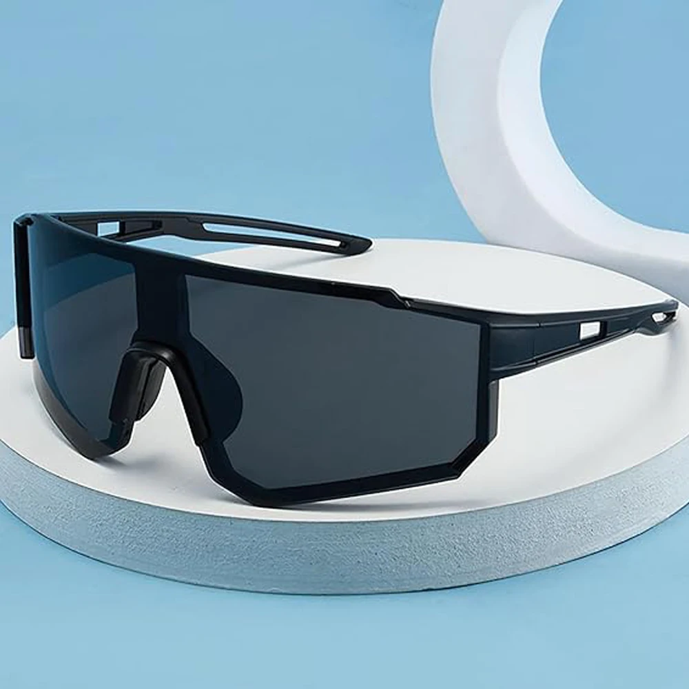 YEZIXIN Cycling Sunglasses UV400 Sports Bike Glasses Outdoor Windproof Large Frame Bicycle Eyewear for Men and Women