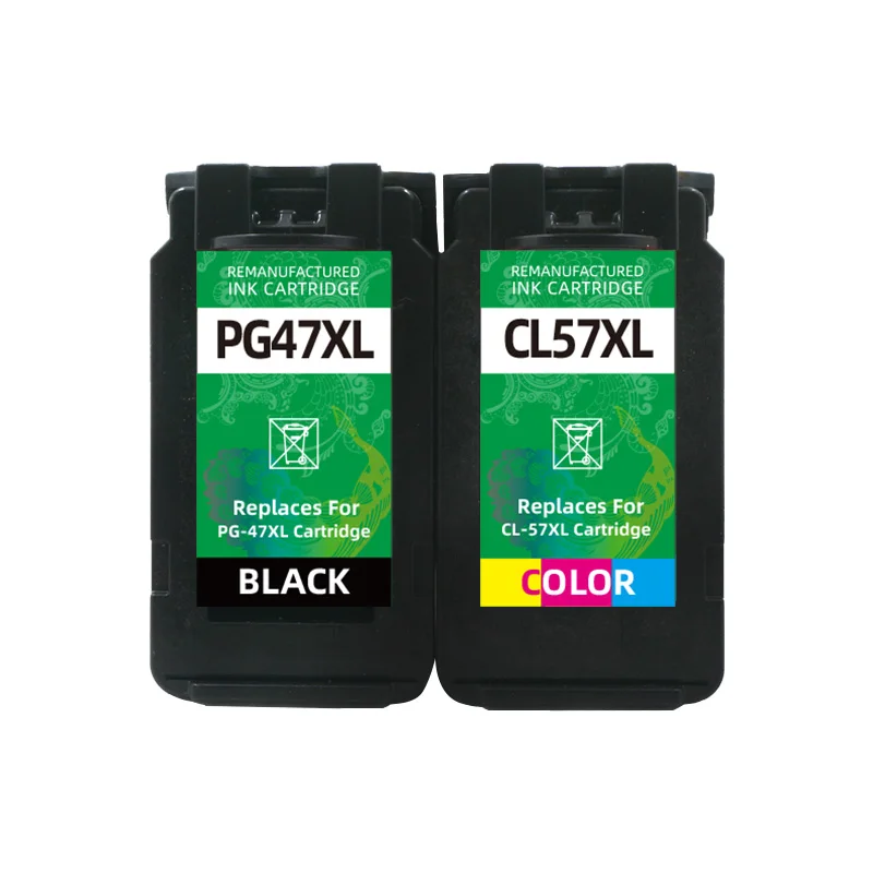 pg47 cl57 Remanufactured Replacement Ink Cartridge PG-47 CL-57 for canon printer pixma cartridge E400 E410 E460 E470 E480 E4270