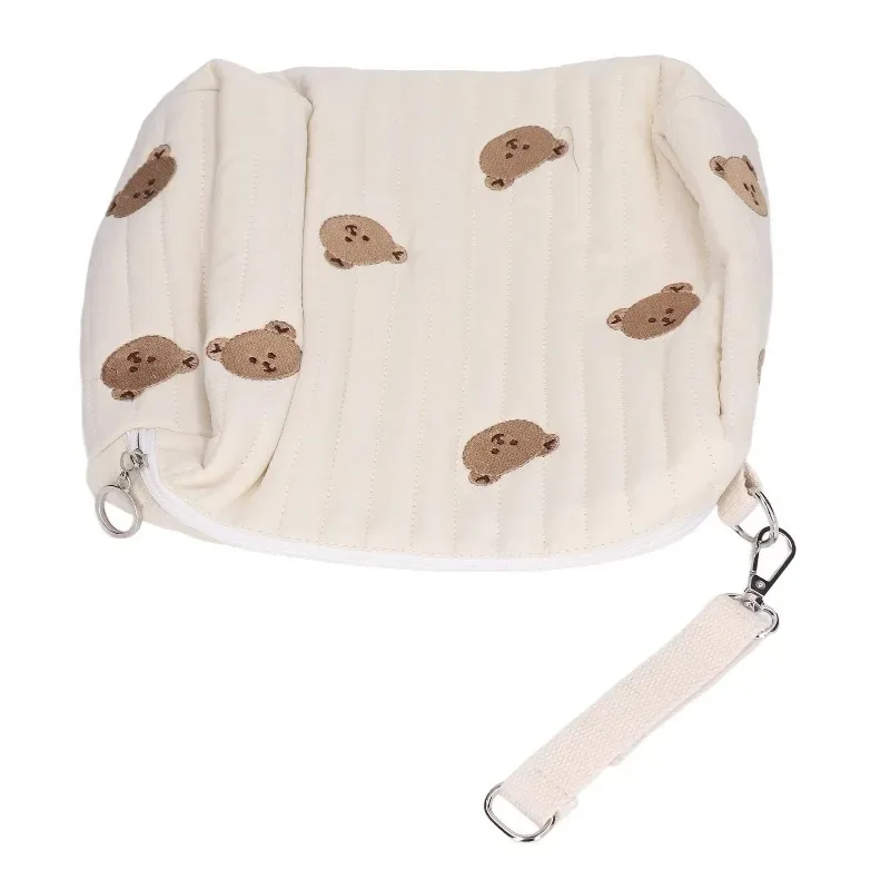 NEW Bear EmbroideryLarge Capacity Convenient Reusable Baby Bottle Bag Cotton Cloth Portable Cute Pattern for Mother for Travel