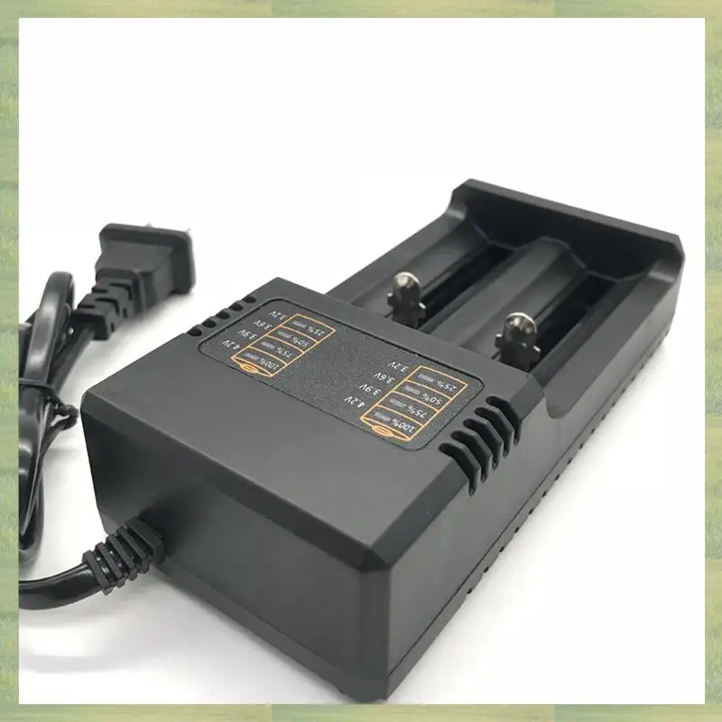 

N15R-2X 2-Slots Li- Battery Charger 3.7V 18650 16340 14500 Li- Rechargeable Battery Charger 18650 Battery EU Plug