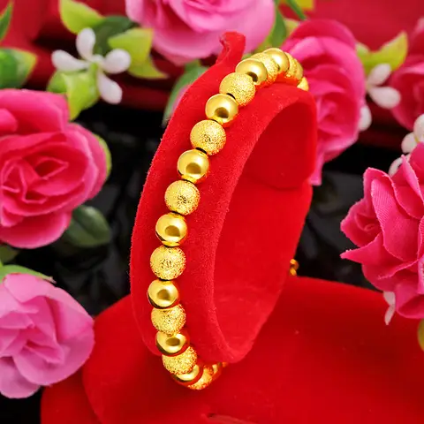 Layer Bracelet Trendy & Timeless Fashion Double Multi-Line Lucky Bead For Women 24K Gold AU999 | Novel style, never out of date